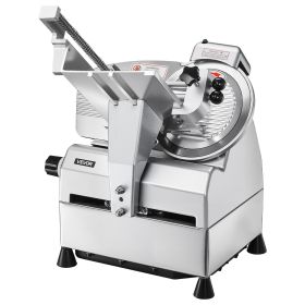 VEVOR Automatic Meat Slicer, 500W, Electric Deli Slicer Machine with 10 inch Sharp 75Cr1 Steel Blade, 0-0.67 inch Adjustable Thickness