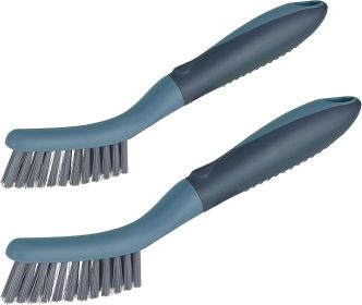 2 Packs Small Brushes for Cleaning, Stiff Bristle Grout Scrub Brushes for Kitchen, Bathroom, and Tile Floors, Ideal for Gaps, Crevices