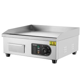 VEVOR Commercial Electric Griddle, 1700W Countertop Flat Top Grill, 122-572 F Adjustable Temp