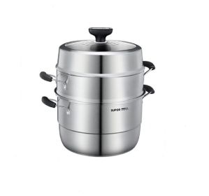 Steamer 304 Stainless Steel Pot Qiaoyi Take Thickened Stovetop Universal Steamer Steamer Drawer Household Steam Fish Pot Steamed Buns Pot SZ30VA1