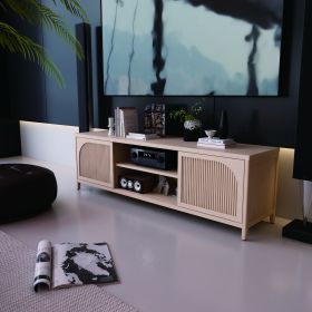 Bamboo TV Cabinet (Option: Natural)