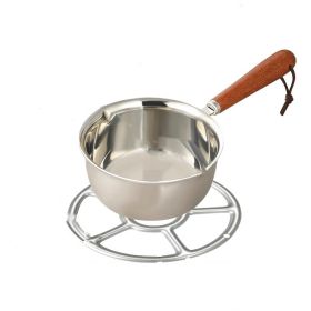 Cooking Tools Mini Hot Milk Oil Pot Butter Warmer Skillet (Color: As pic show, Type: 500ml With Rack)