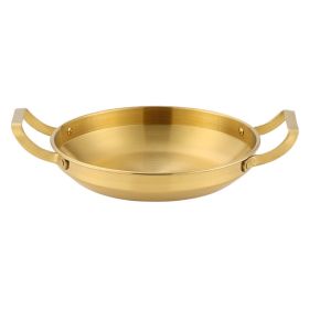 Double Ears Pan Seafood Rice Pan Fried Chicken Tray (Color: Gold, Type: 24cm)