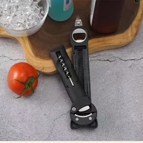 4-in-1 And 5-in-1 Can Openers And Bottle Openers, Suitable For Seniors With Arthritis And Hand Weakness (Color: Black)
